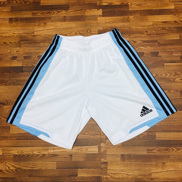adidas men's white soccer shorts